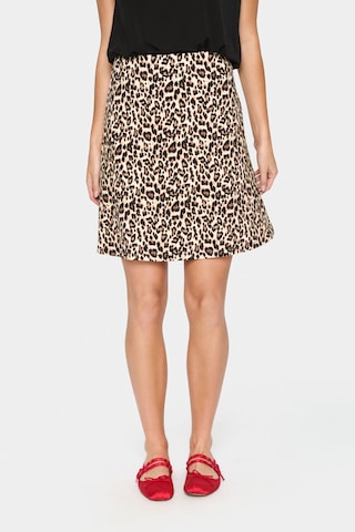 SAINT TROPEZ Rok 'Gennie' in Beige: voorkant