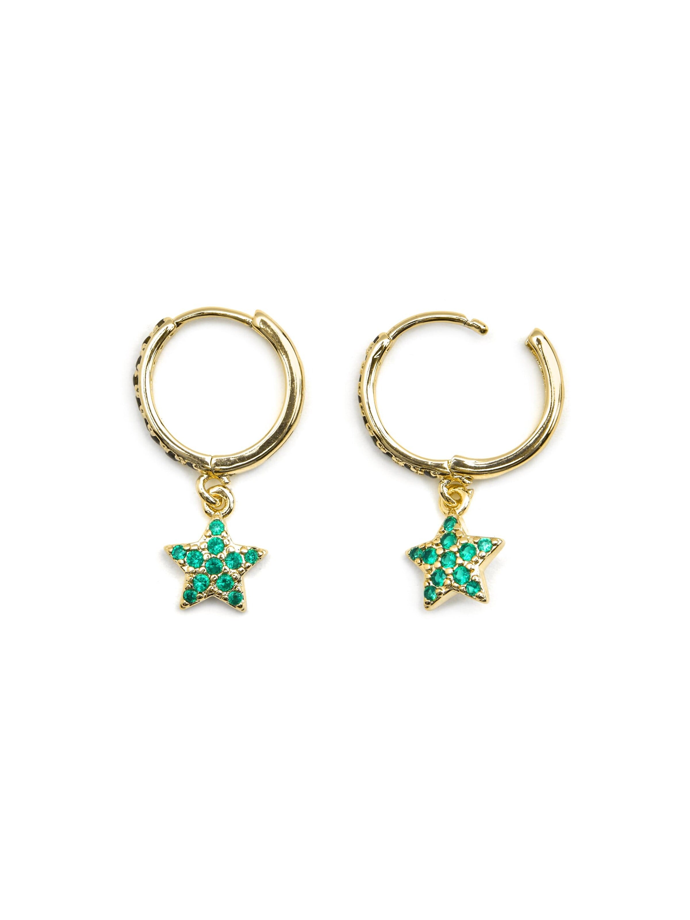 Luxenter Earrings 'Elinia' in Green