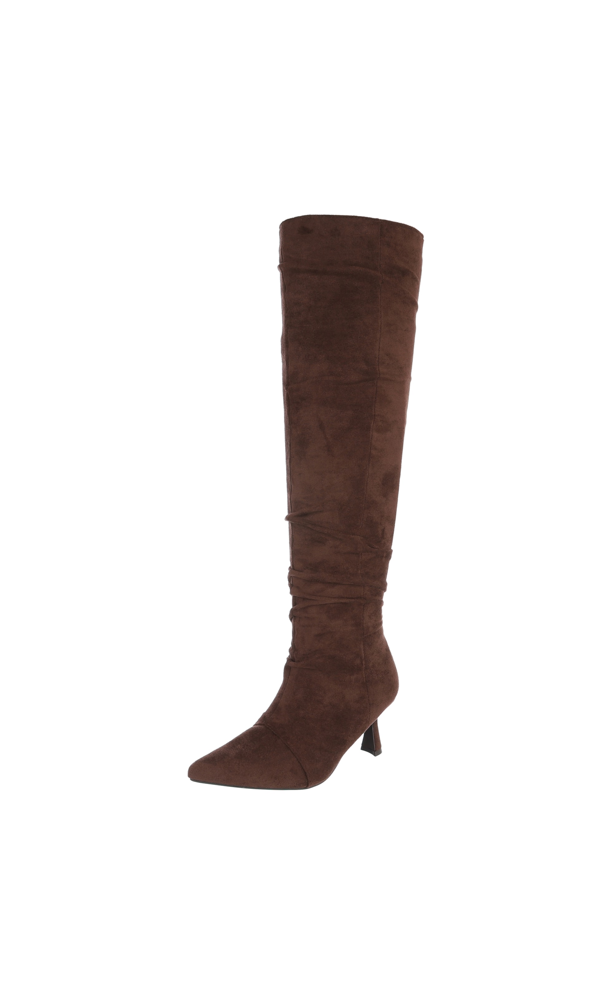 Ital-Design Overknees in Braun: Vorderseite