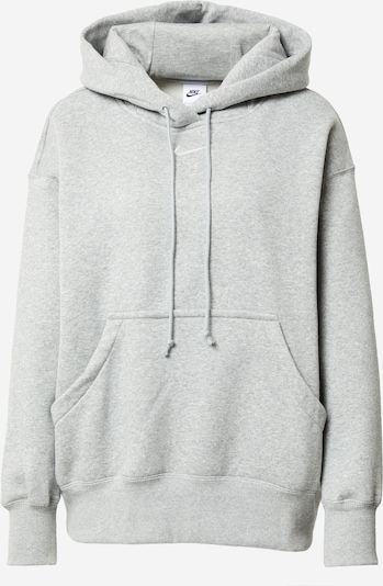 Nike Sportswear Sweatshirt 'Phoenix Fleece' i gråmelerad / vit, Produktvy