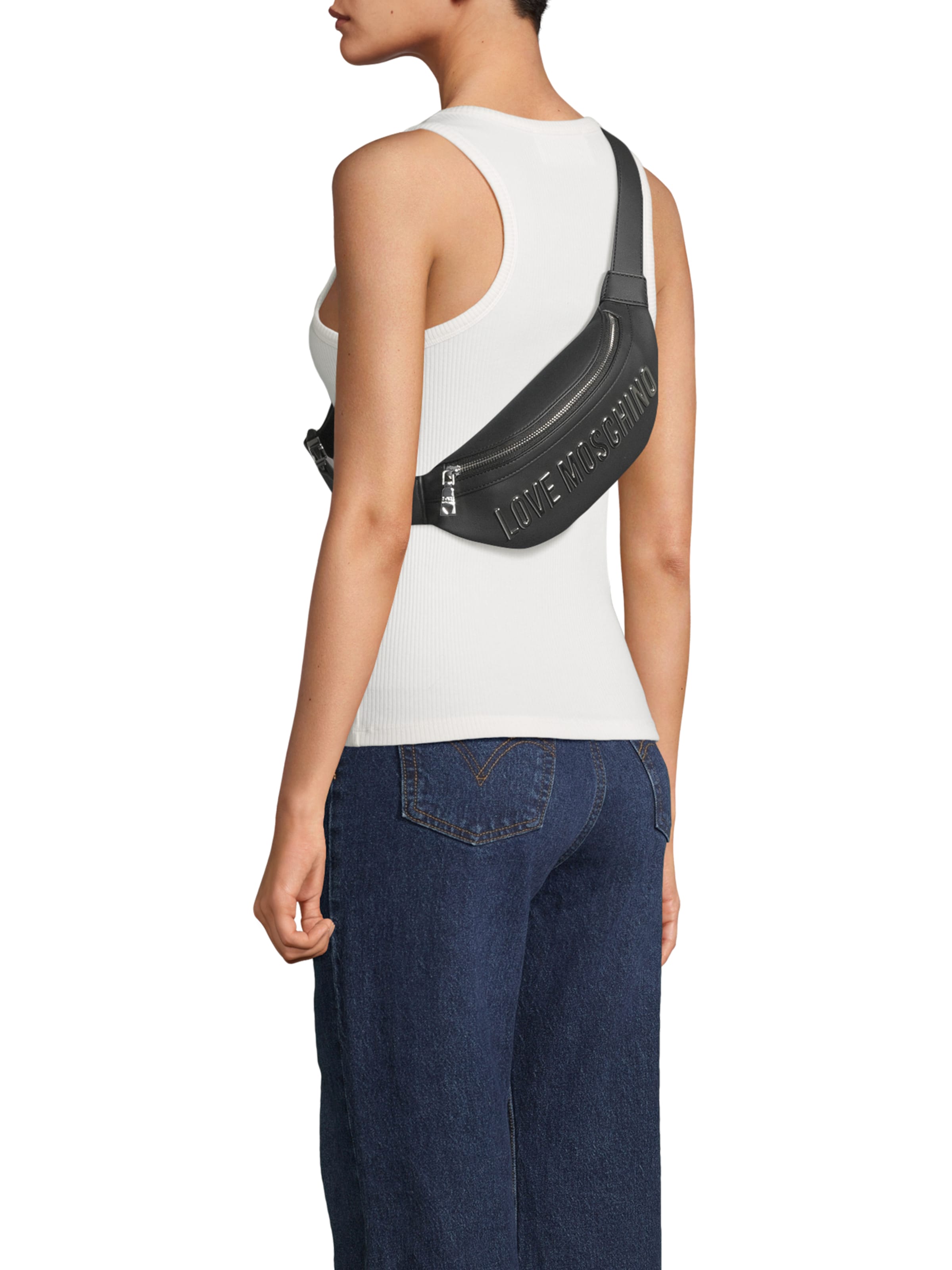 Love Moschino Övtáska - fekete: elől