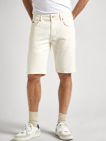 Pepe Jeans Regular Pants in White: front