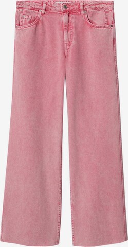 Wide leg Jeans 'Agnes' de la MANGO pe roz: față