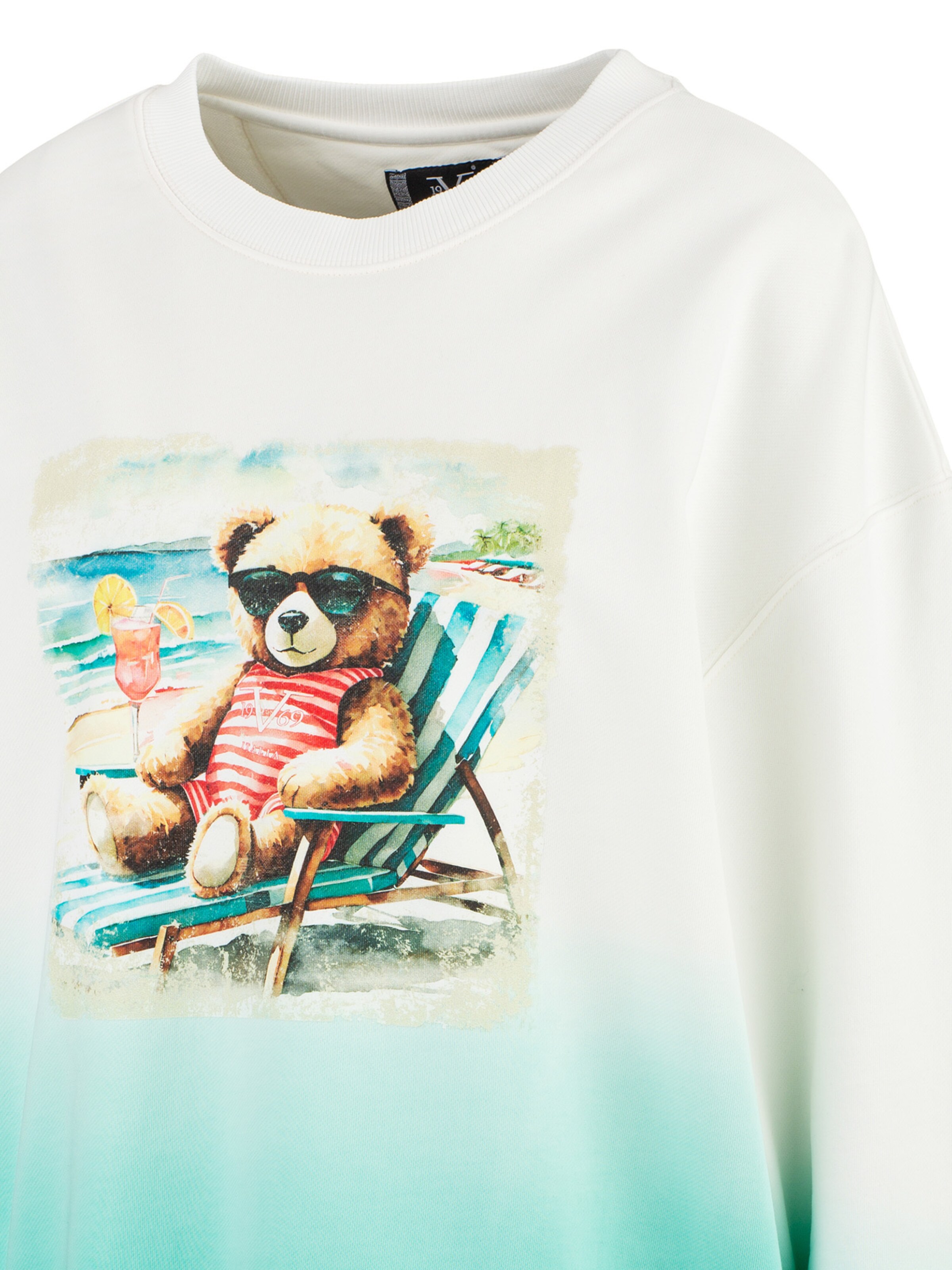 19V69 ITALIA Sweatshirt 'Sinja Dip' in Groen