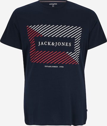 T-Shirt 'CYRUS' Jack & Jones Plus en bleu : devant