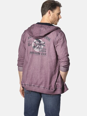Jan Vanderstorm Sweat jacket 'Perkelman' in Purple