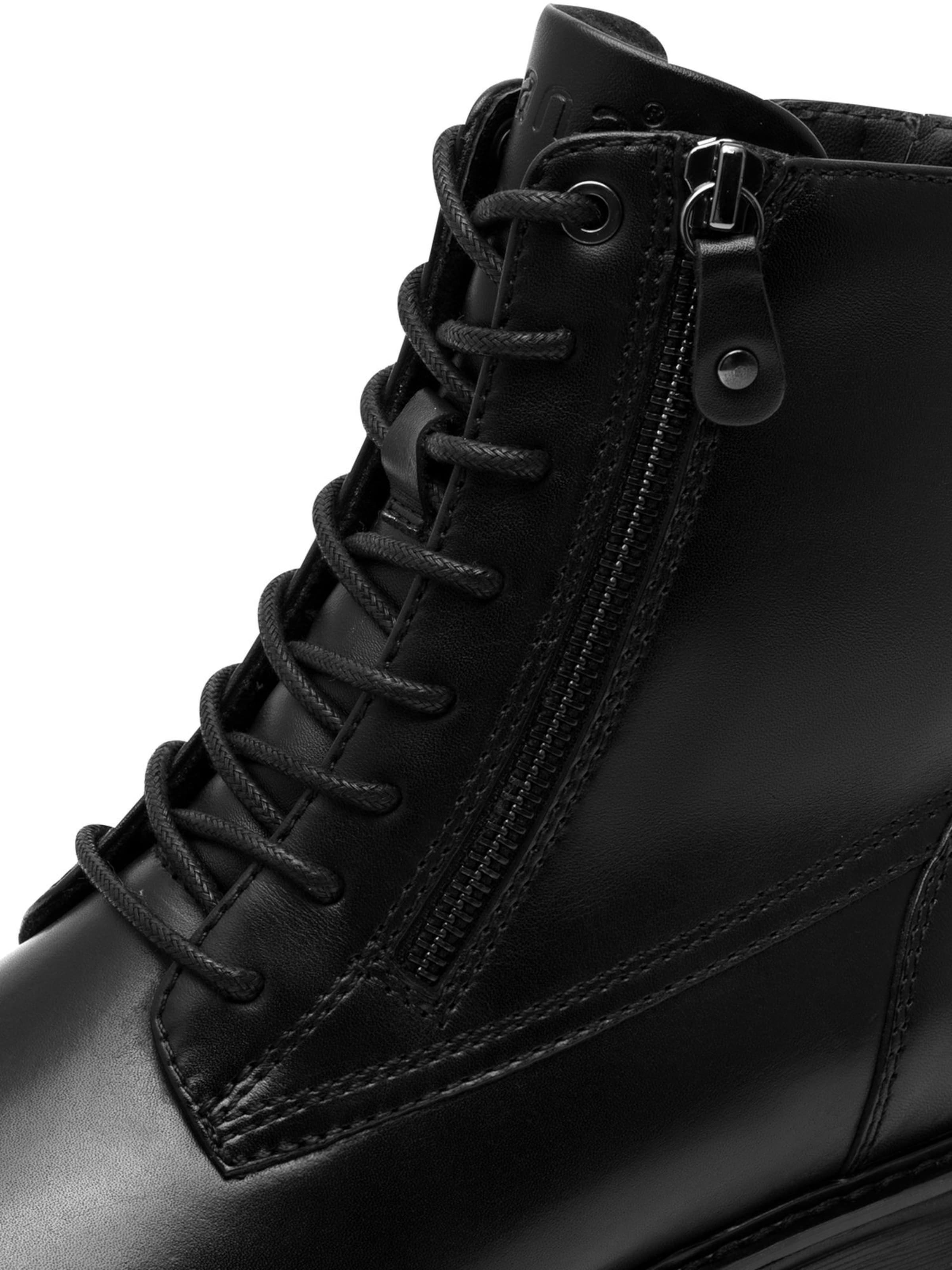 JANA Schnürstiefelette in Schwarz