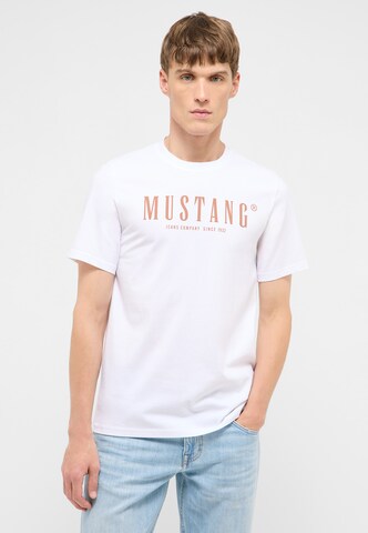 MUSTANG T-Shirt 'Austin' in Weiß: Vorderseite