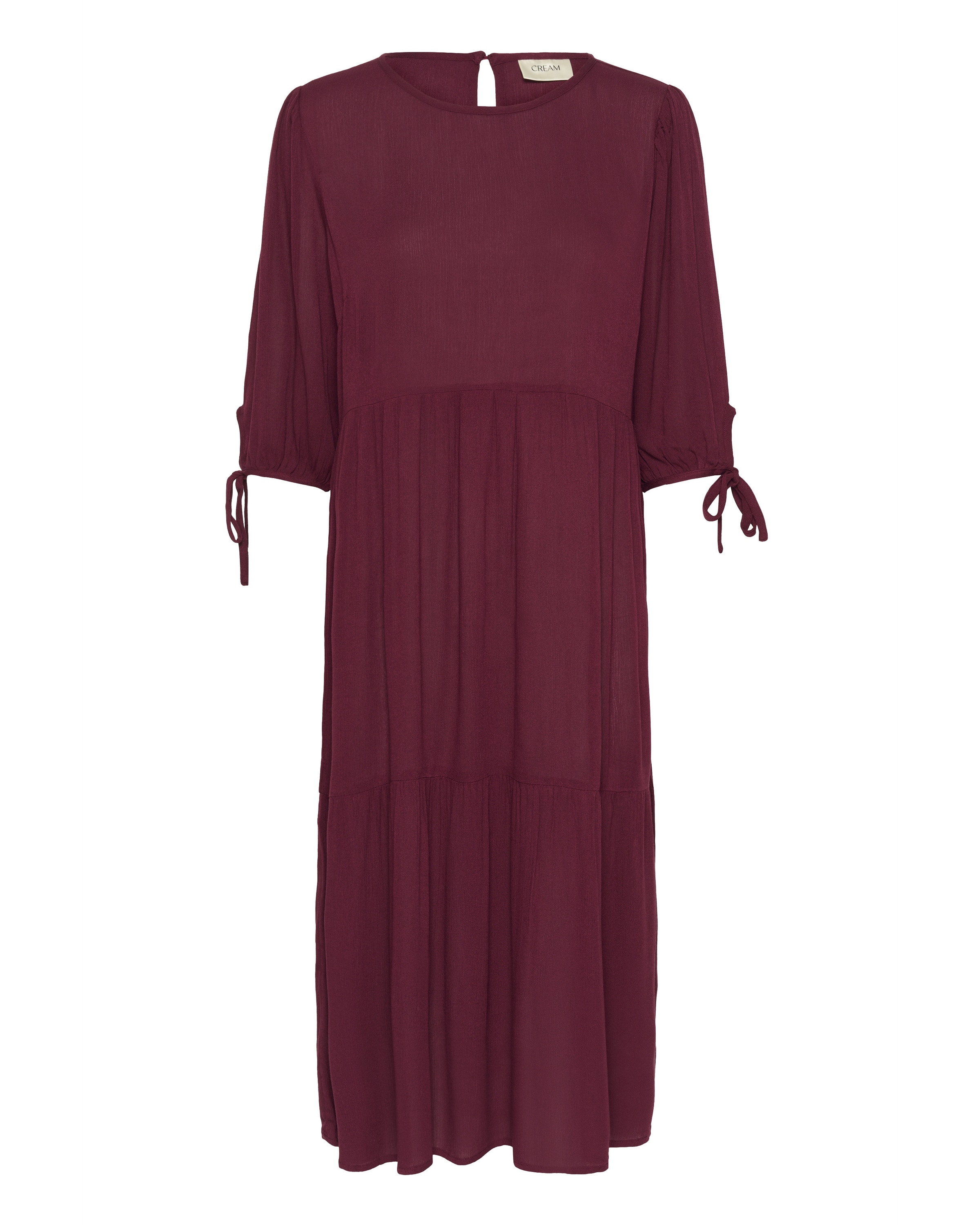 Cream Jurk 'Aya' in Rood: voorkant