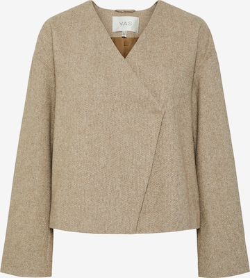 YAS Välikausitakki 'YASSPRING' värissä ruskea: etupuoli