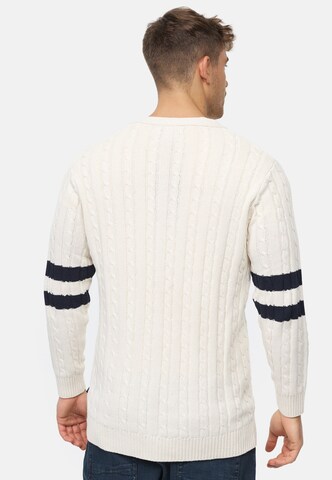 INDICODE JEANS Knit Cardigan 'Jose' in White