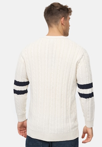 INDICODE JEANS Knit Cardigan 'Jose' in White
