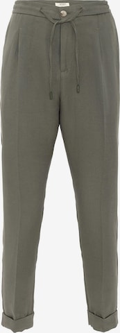Regular Pantalon à plis Antioch en vert : devant