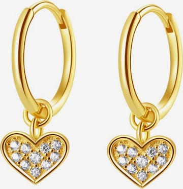 Orecchini 'Heart Whisper' di Hey Happiness in oro: frontale