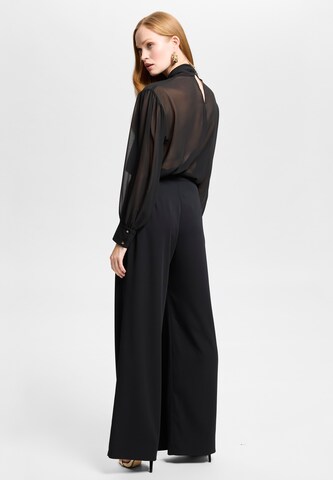 SWING Wide Leg Hose in Schwarz