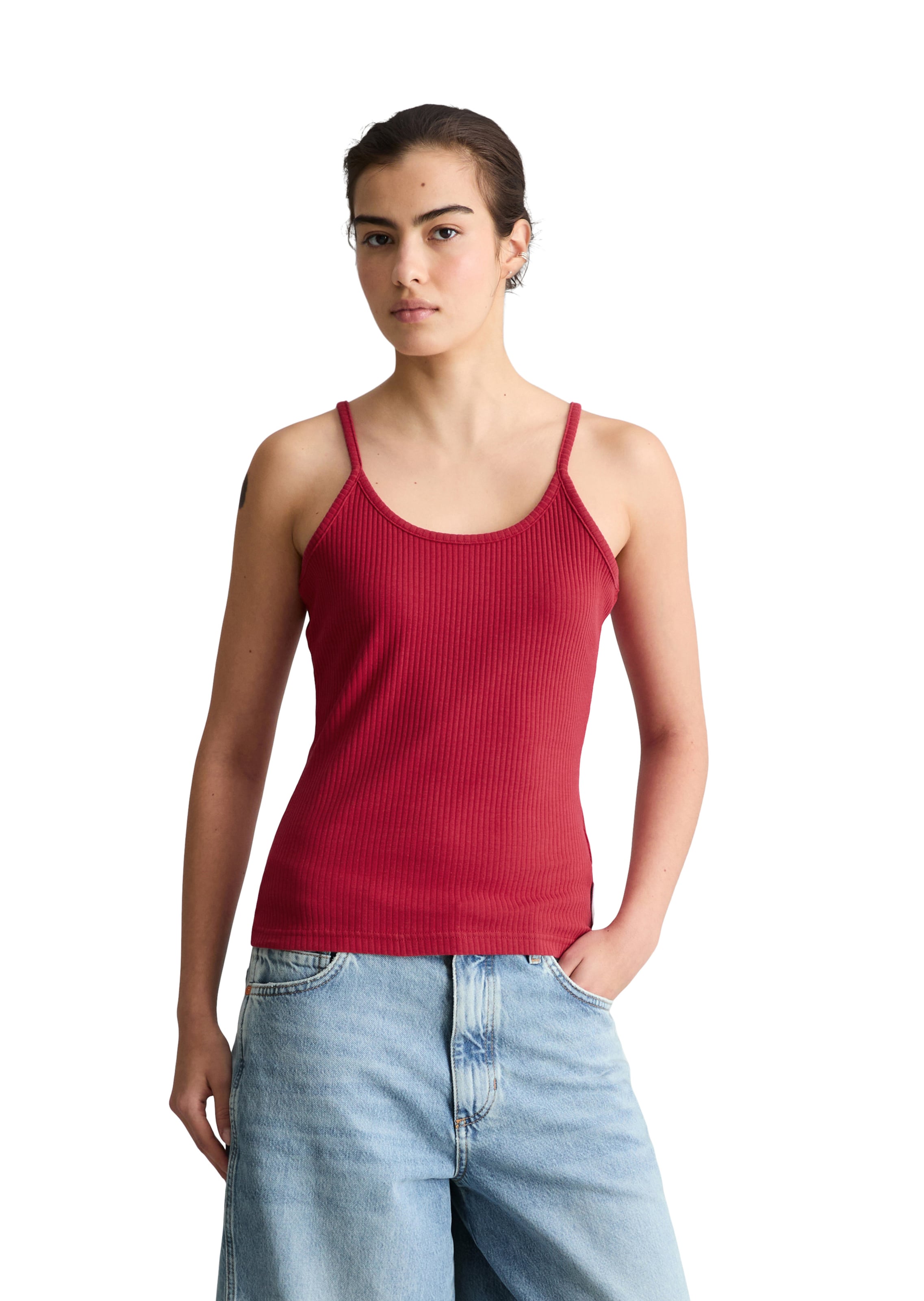Marc O'Polo DENIM Top in Rood: voorkant