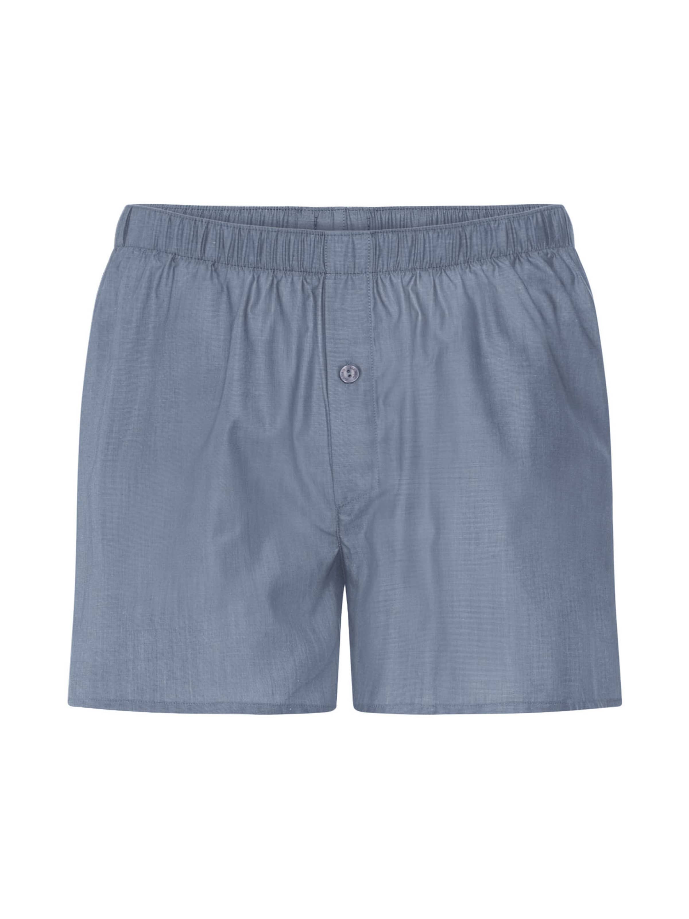 Hanro Boxer ' Fancy Woven ' in Blau: Vorderseite
