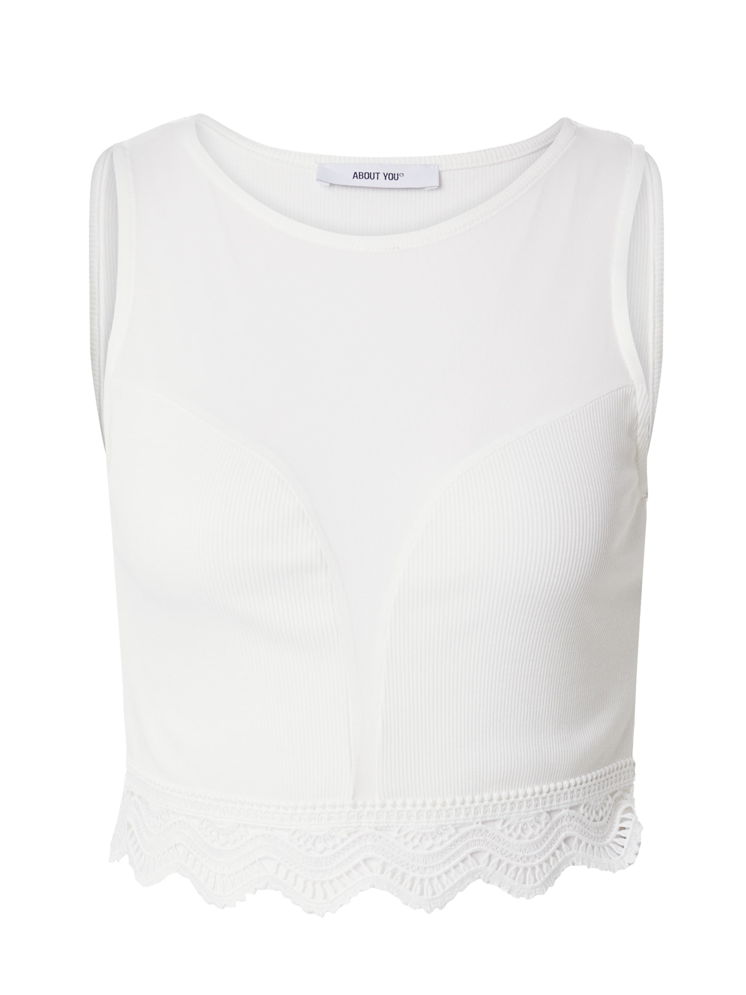 balta ABOUT YOU Palaidinė be rankovių 'Suzi': priekis