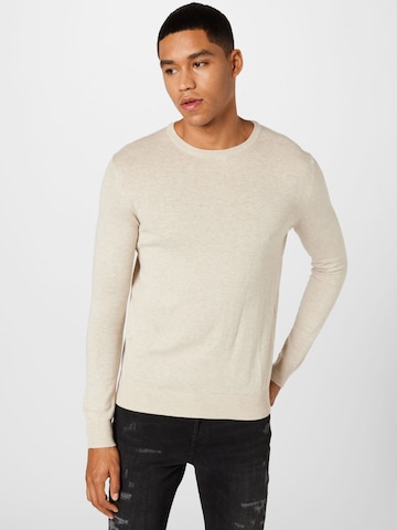 JACK & JONES Pulóver 'Emil' - bézs: elől