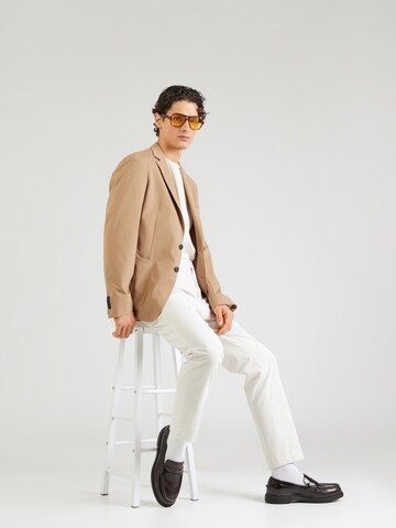 BOSS Slim fit Business-colbert 'Hanry' in Beige