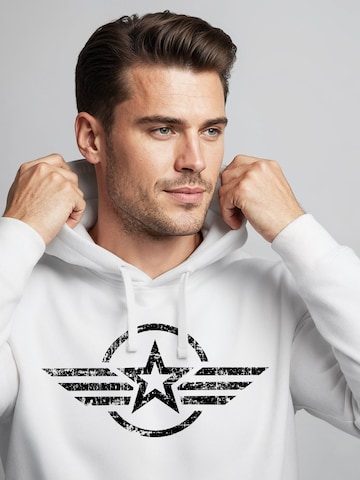 Neverless Sweatshirt 'Airforce Wings'‌‌‌‌‌ in Weiß