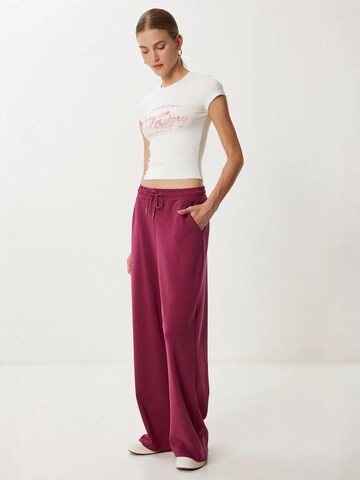 Happiness İstanbul Wide leg Sportbroek 'Jogginghose' in Lila