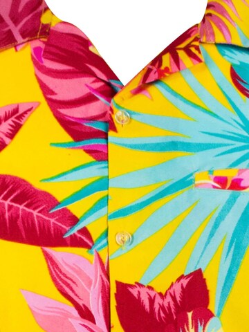 King Kameha Shirt 'Pineapple' in Yellow
