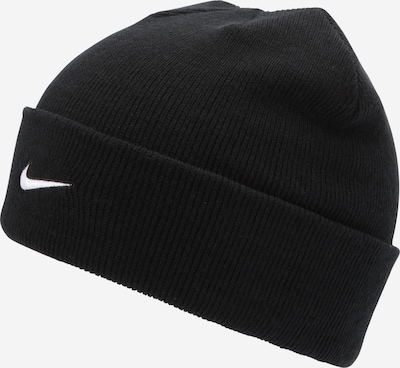 Megzta kepurė 'Terra Swoosh' iš Nike Sportswear, spalva – juoda / balta, Prekių apžvalga