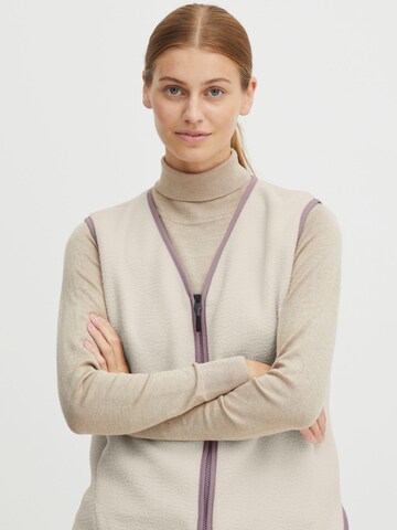Gilet 'Pianne' di Oxmo in beige: frontale