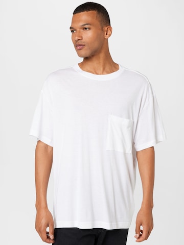 T-Shirt WEEKDAY en blanc : devant