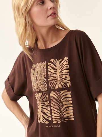 T-shirt 'LIKE' TATUUM en marron