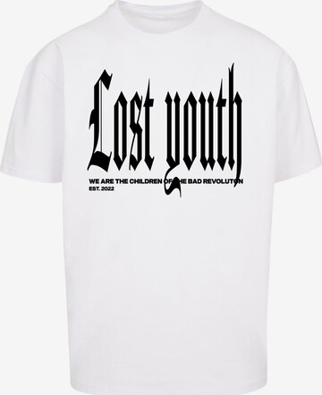 Maglietta 'Classic V.4' di Lost Youth in bianco: frontale