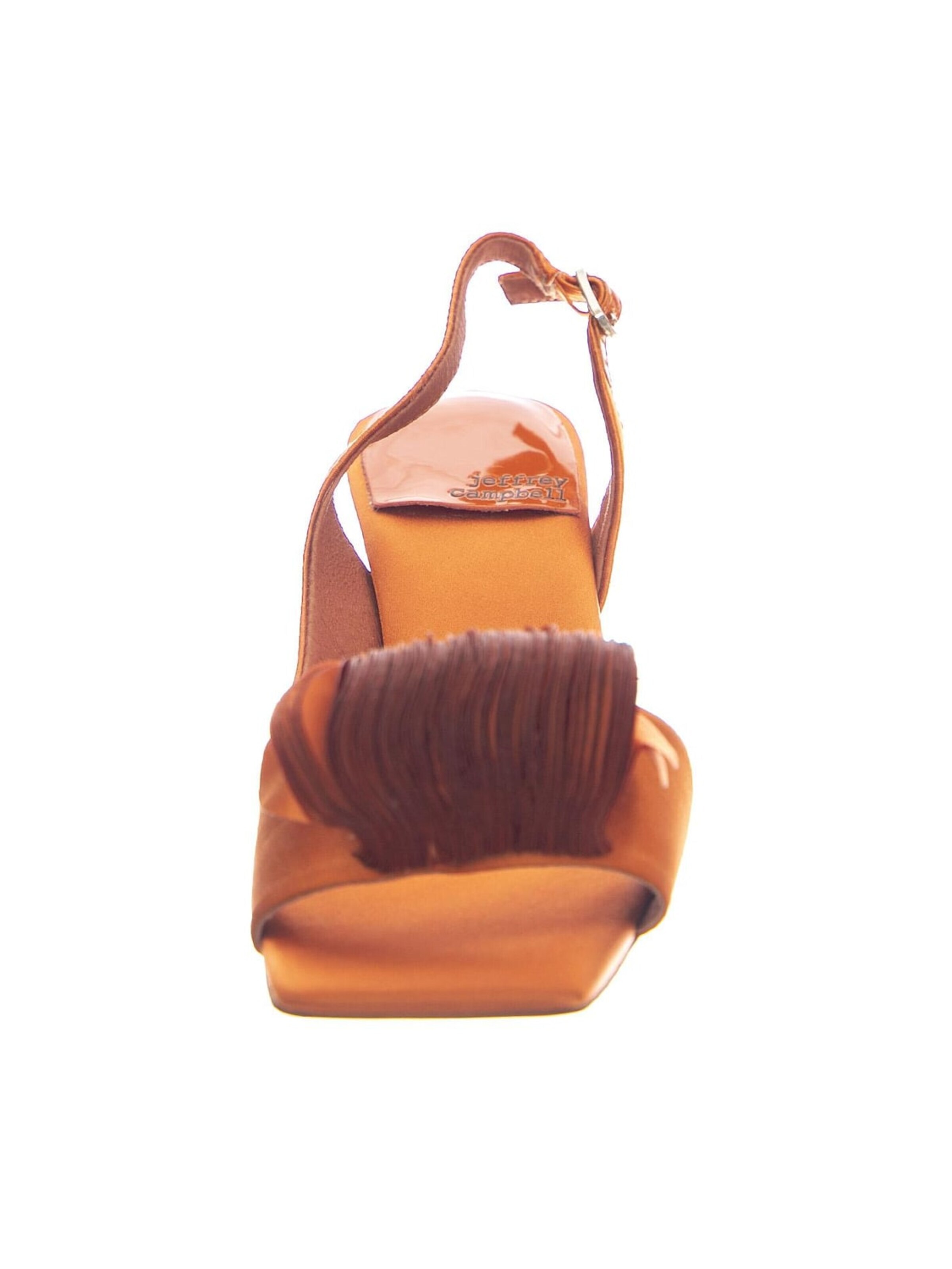 Jeffrey Campbell Sandały 'Duffy Orange Satien' w kolorze pomarańczowy