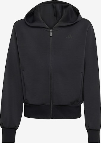 Veste de survêtement ADIDAS SPORTSWEAR en noir : devant