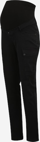 LOVE2WAITregular Cargo hlače - crna boja: prednji dio