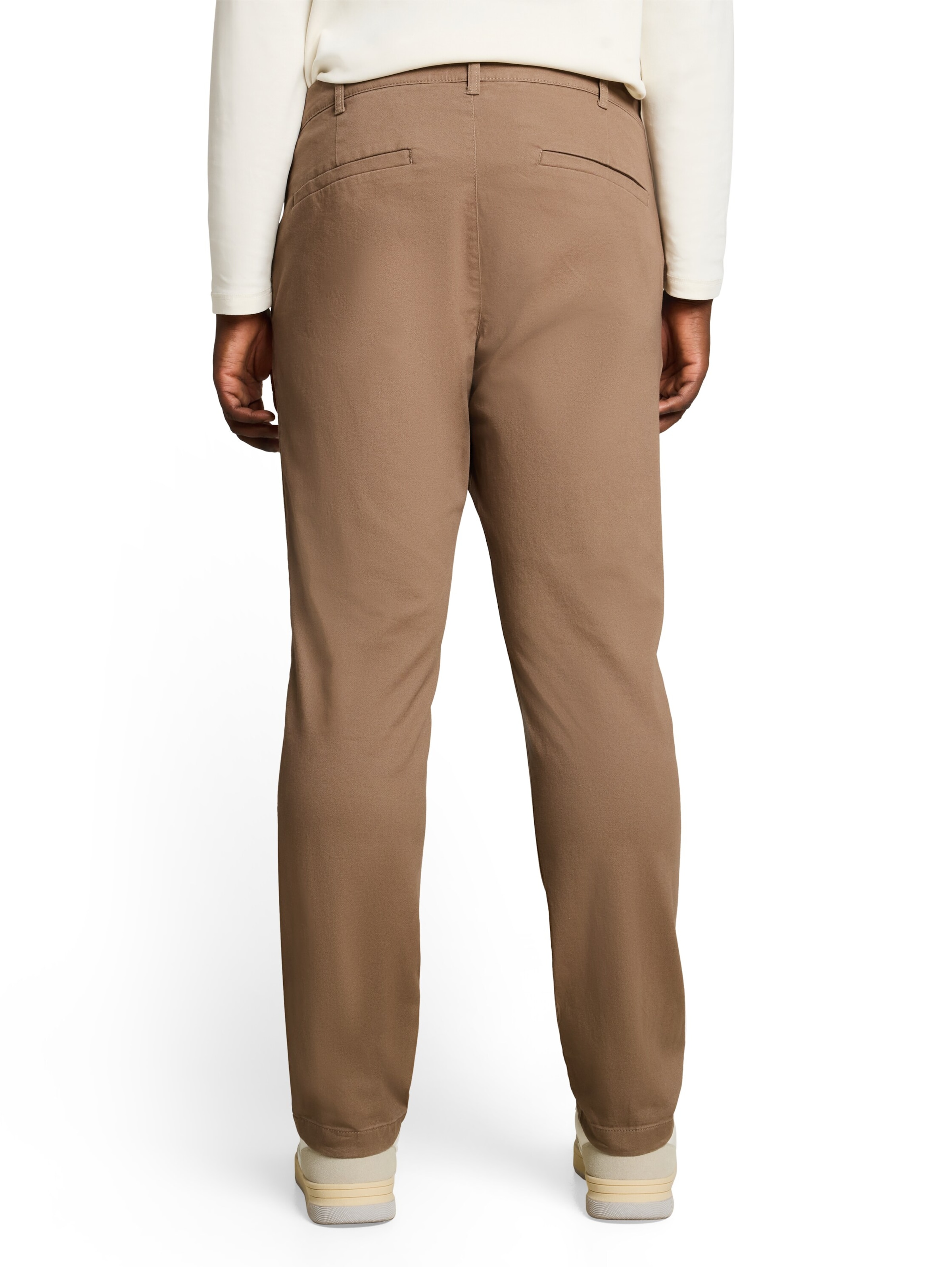 TOM TAILOR Men + Regularen Chino hlače | rjava barva