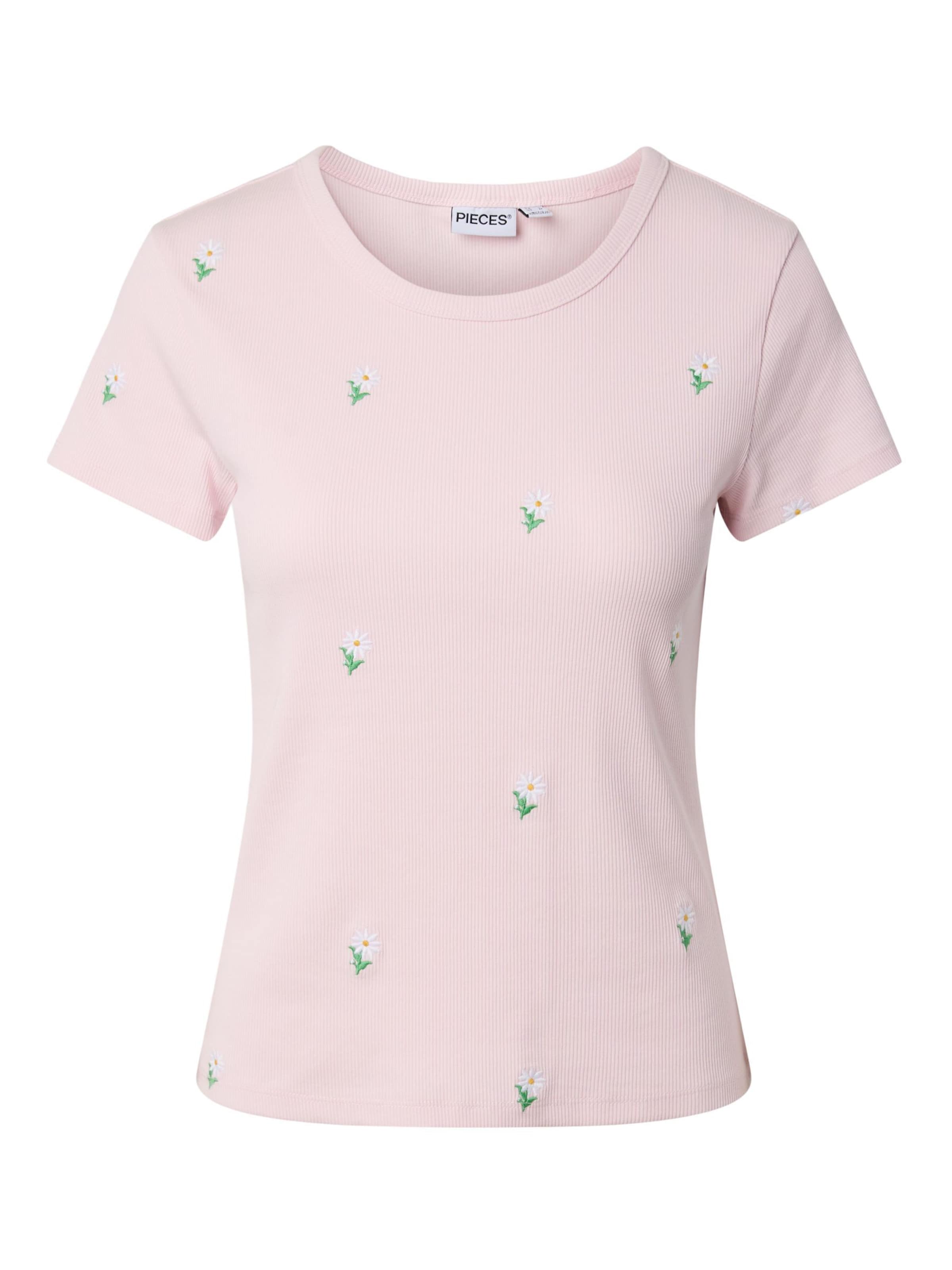 Maglietta 'MAY' di PIECES in rosa: frontale