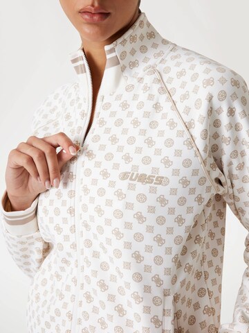 GUESS Zip-Up Hoodie 'Scuba' in White