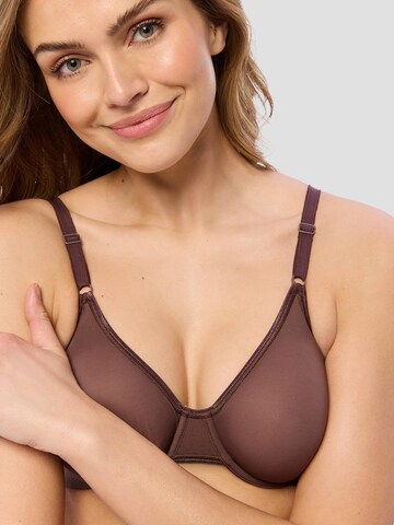BeeDees T-shirt Bra 'Bügel-BH Microfun W mit Bügel' in Brown