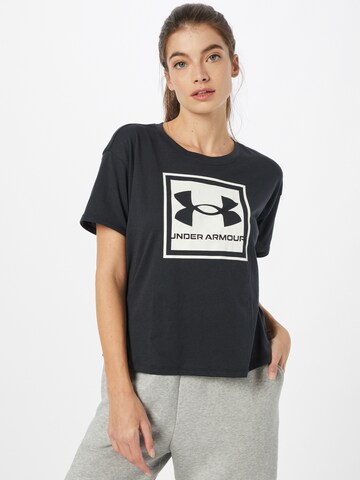 UNDER ARMOUR Performance Shirt 'Glow' in Black: front