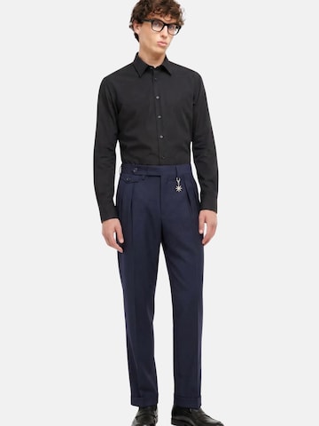 Manuel Ritz - regular Pantalón plisado 'Lavato' en azul