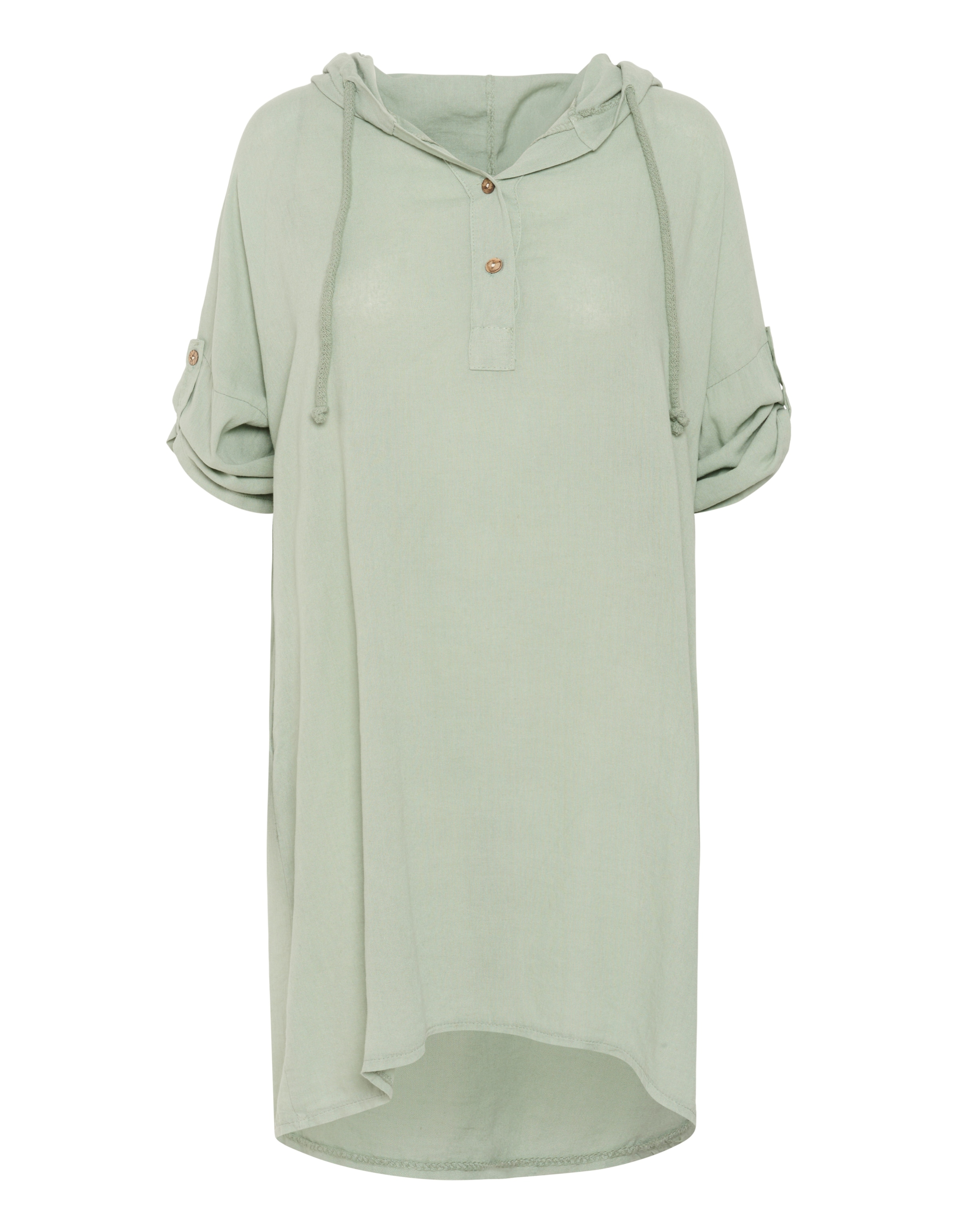 Cream Dress 'Lark' in Green: front