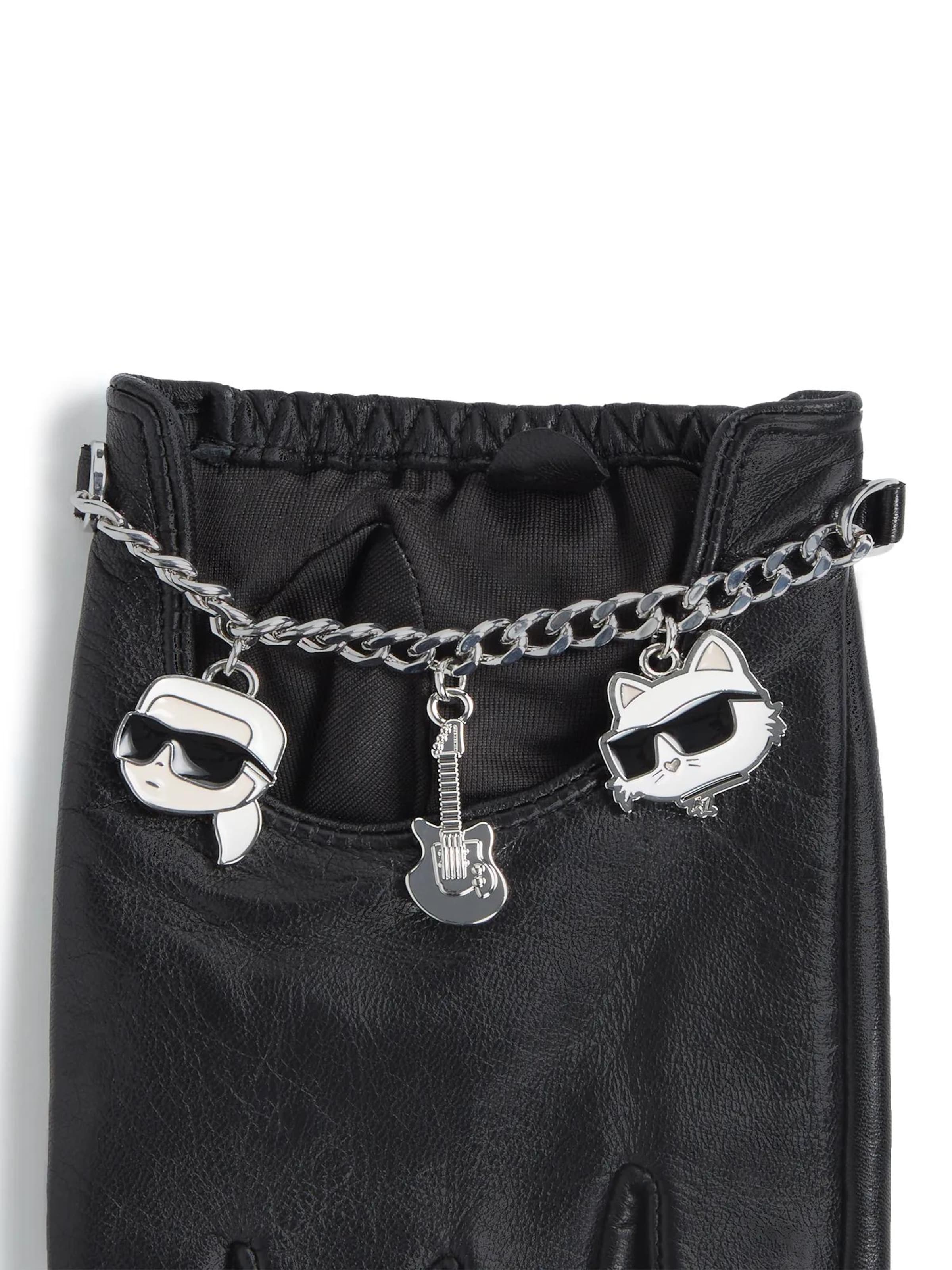 Mitaines 'Ikon' Karl Lagerfeld en noir