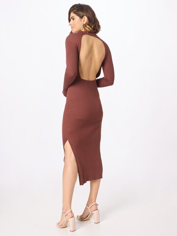 Warehouse Knit dress in Brown