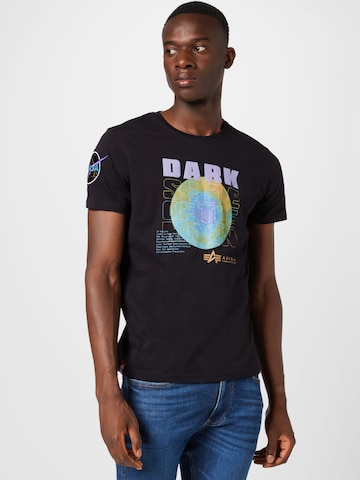 ALPHA INDUSTRIES Shirt 'Dark Side' in Black: front