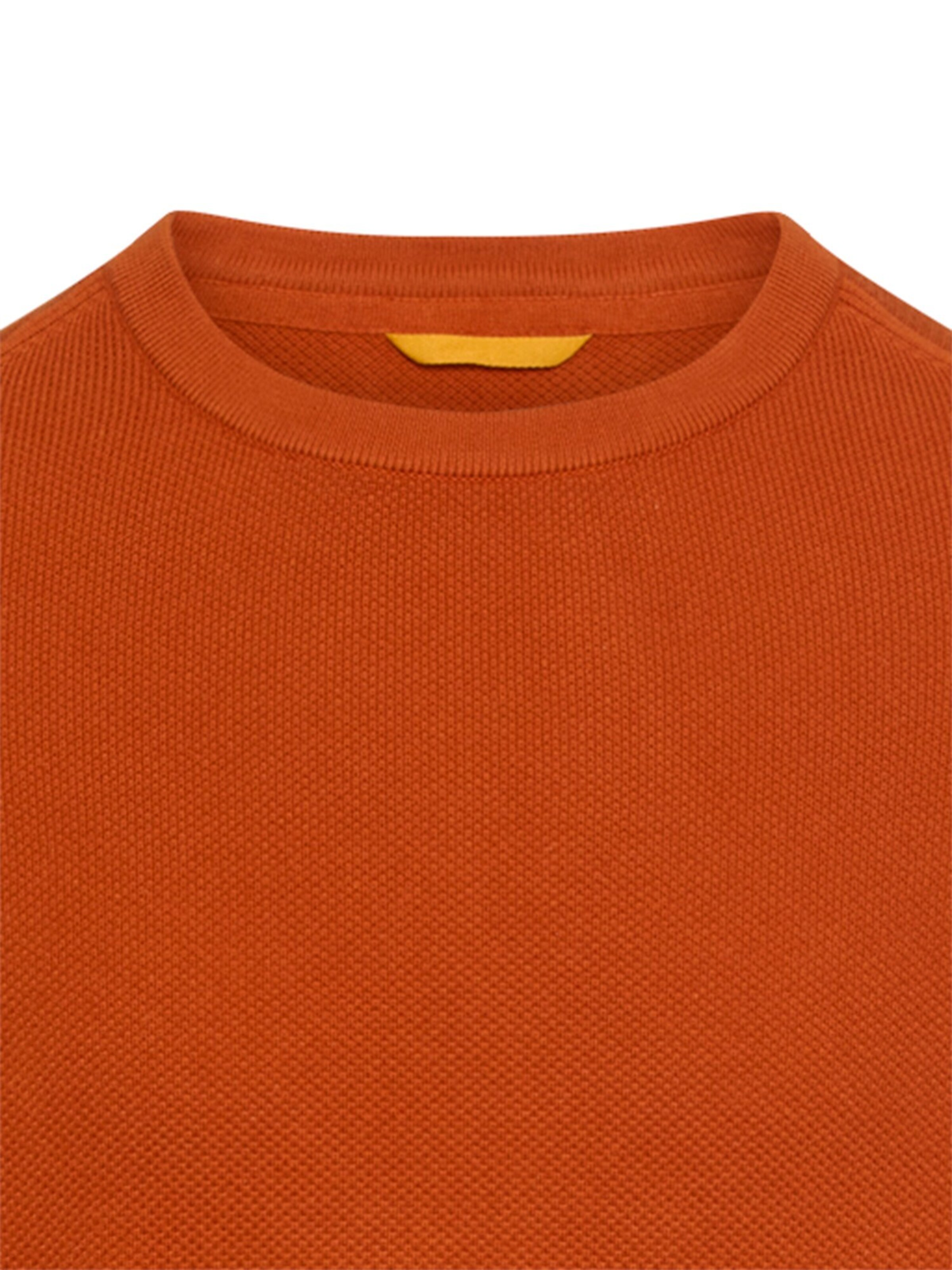 CAMEL ACTIVE Pullover aus reiner Baumwolle in Orange