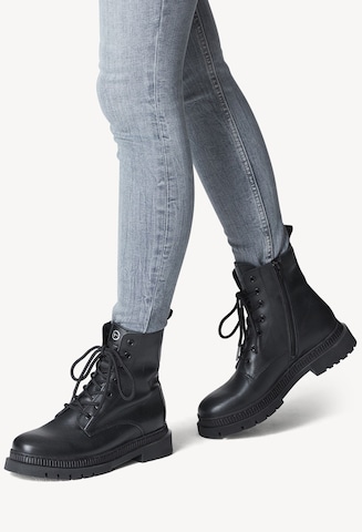 TAMARIS Lace-Up Ankle Boots in Black