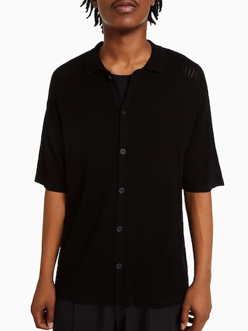 Bershka Regular fit Majica | črna barva