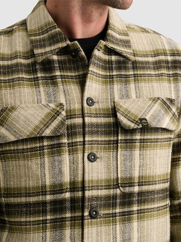 PME Legend Regularny krój Koszula 'Overshirt with lumberjack check pattern' w kolorze zielony