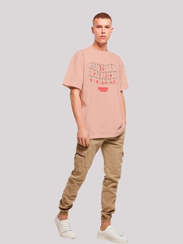 F4NT4STIC T-Shirt 'Stranger Things In Your Dreams Netflix TV Series' in Beige